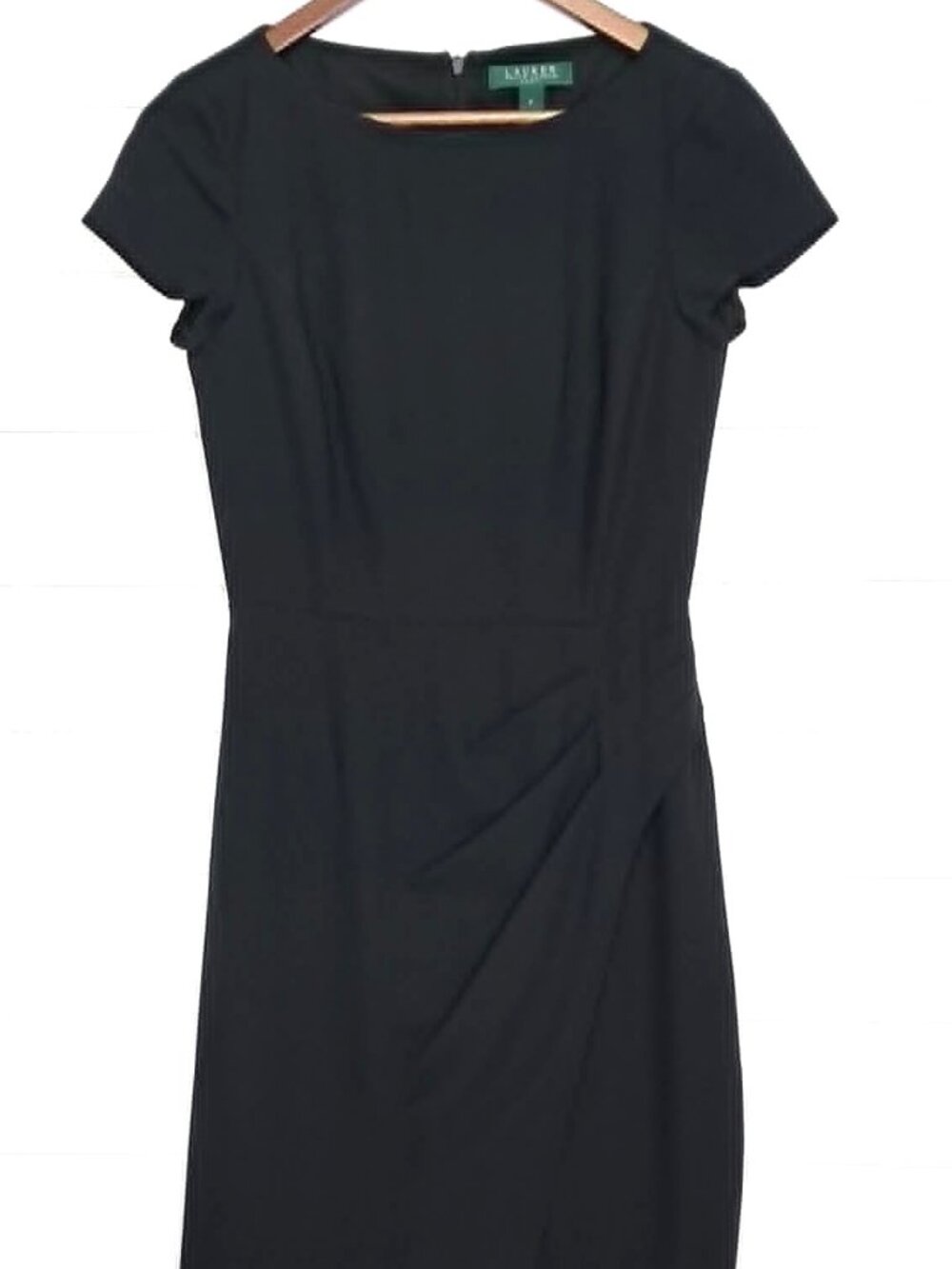Lauren Ralph Lauren Womens Short Black Dress Size 4 Wedding Cocktail Cap Sleeve
